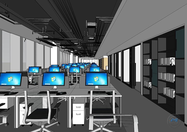 上市企業(yè)辦公區(qū)裝修設(shè)計效果圖辦公區(qū)