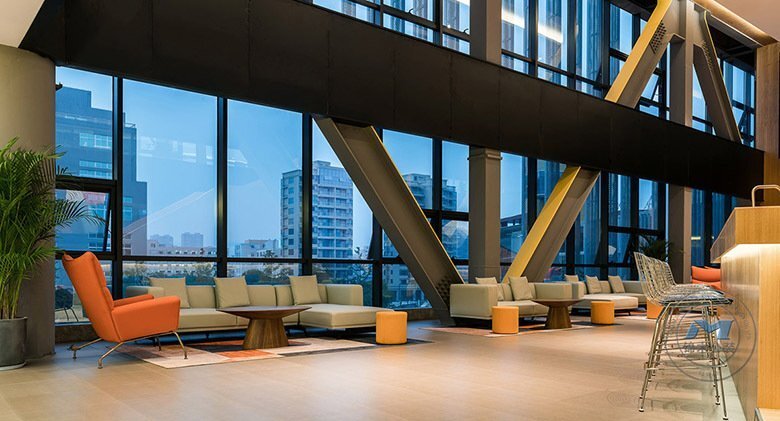 企業(yè)辦公區(qū)裝修設計效果圖客戶接待區(qū)