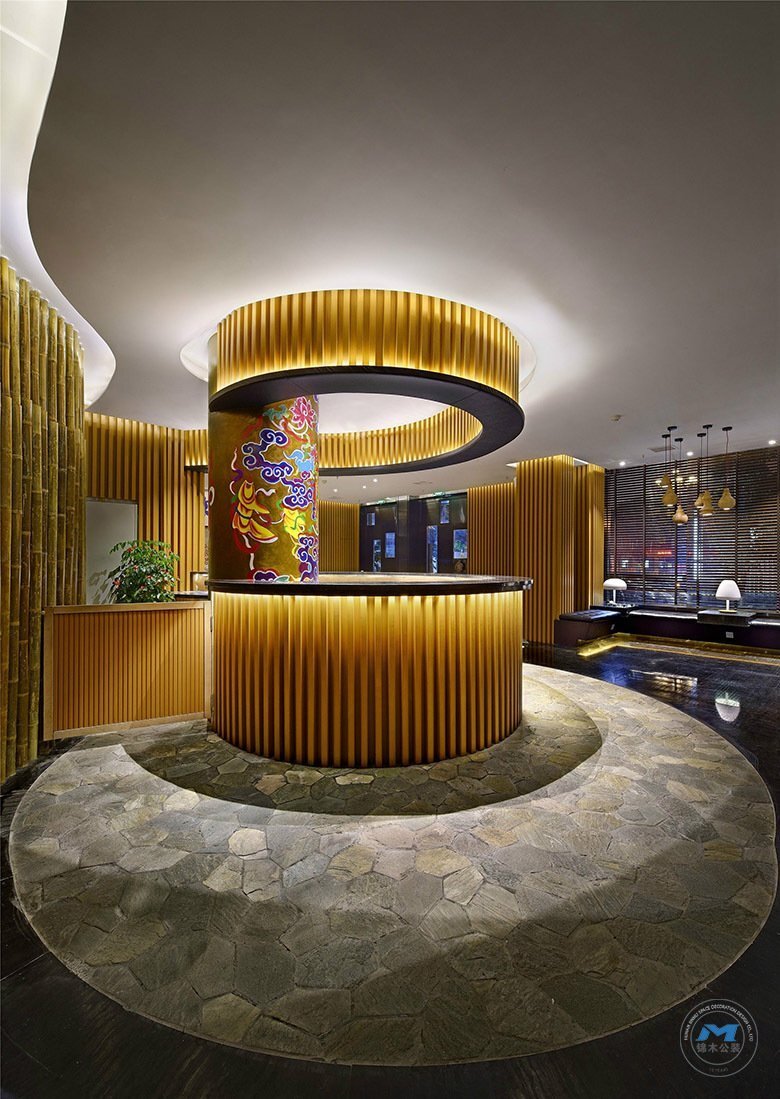 浪漫主題酒店賓館裝修設(shè)計(jì)前臺(tái)