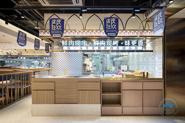 手工拉面館餐廳裝修設(shè)計食品加工區(qū)效果圖