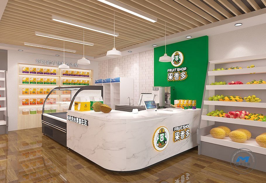 社區(qū)水果零售店小店裝修設計收銀區(qū) 社區(qū)水果零售店小店裝修設計收銀區(qū)