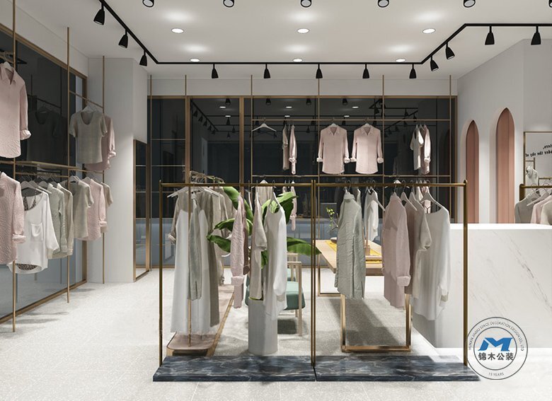 國(guó)際大牌女裝品牌店裝修設(shè)計(jì)收銀區(qū)