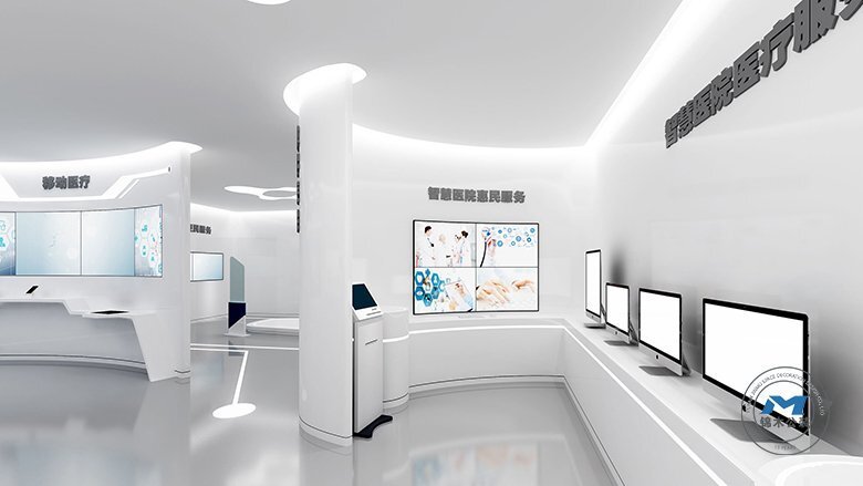 科技風企業(yè)展廳裝修設計效果產(chǎn)品展示