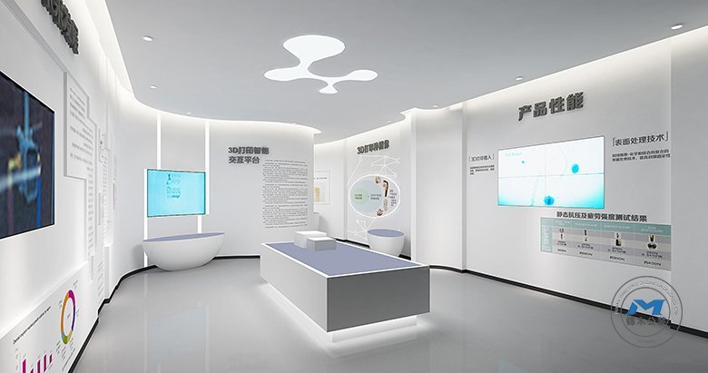 生物科技企業(yè)展廳裝修效果設(shè)計產(chǎn)品技術(shù)