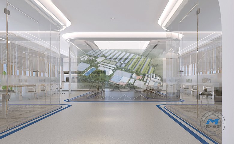 無塵廠房辦公樓展廳裝修設(shè)計效果展廳