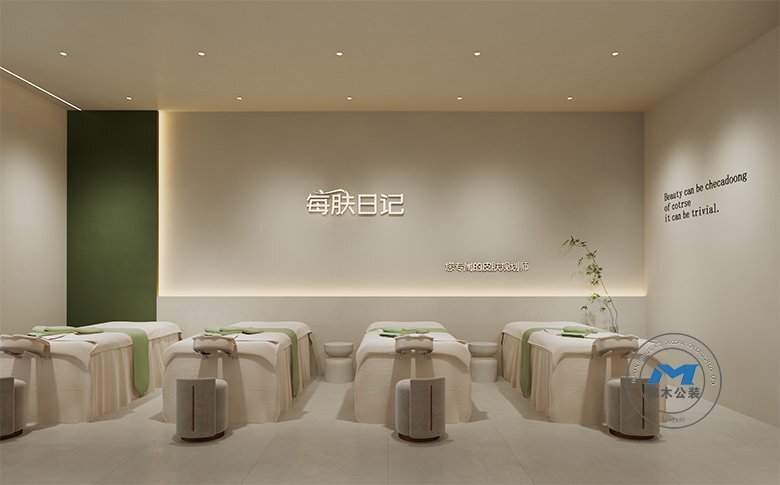 簡約美妝品牌店裝修設(shè)計效果護膚間